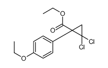ethyl 2,2-dichloro-1-(4-ethoxyphenyl)cyclopropane-1-carboxylate结构式