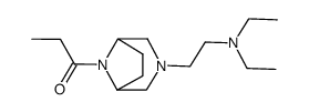 3-[2-(Diethylamino)ethyl]-8-propionyl-3,8-diazabicyclo[3.2.1]octane结构式