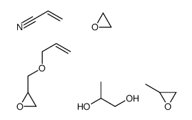 2-methyloxirane,oxirane,propane-1,2-diol,prop-2-enenitrile,2-(prop-2-enoxymethyl)oxirane结构式