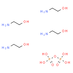 diphosphoric acid, compound with 2-aminoethanol (1:4) structure