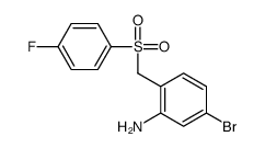 5-bromo-2-[(4-fluorophenyl)sulfonylmethyl]aniline结构式