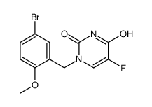 1-[(5-bromo-2-methoxyphenyl)methyl]-5-fluoropyrimidine-2,4-dione Structure