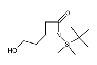 N-(t-butyldimethylsilyl)-4-(2-hydroxyethyl)-azetidin-2-one结构式