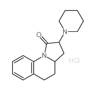 2-piperidin-1-yl-3,3a,4,5-tetrahydro-2H-pyrrolo[1,2-a]quinolin-1-one,hydrochloride结构式