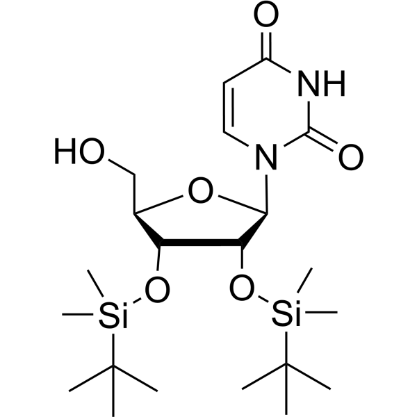 2’,3’-Bis-(O-t-butyldimethylsilyl)uridine结构式
