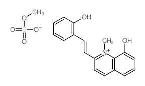 2-[(E)-2-(2-hydroxyphenyl)ethenyl]-1-methyl-quinolin-8-ol; sulfooxymethane结构式