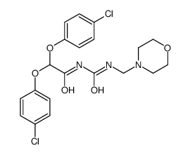 2,2-bis(4-chlorophenoxy)-N-(morpholin-4-ylmethylcarbamoyl)acetamide结构式