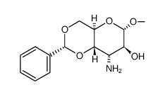 methyl 3-amino-O4,O6-(R)-benzylidene-α-D-3-deoxy-altropyranoside Structure