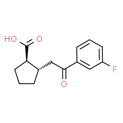 TRANS-2-[2-(3-FLUOROPHENYL)-2-OXOETHYL]CYCLOPENTANE-1-CARBOXYLIC ACID Structure