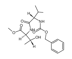 N-(benzyloxycarbonyl)-L-valyl-L-threonine methyl ester结构式