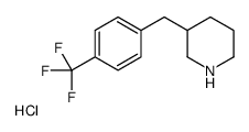3-[[4-(trifluoromethyl)phenyl]methyl]piperidine,hydrochloride结构式