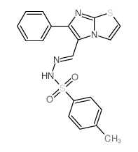 4-methyl-N-[(7-phenyl-4-thia-1,6-diazabicyclo[3.3.0]octa-2,5,7-trien-8-yl)methylideneamino]benzenesulfonamide Structure