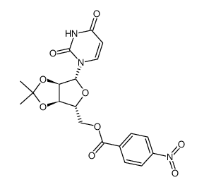 O2',O3'-isopropylidene-O5'-(4-nitro-benzoyl)-uridine结构式