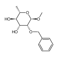 methyl 2-O-benzyl-α-L-rhamnopyranoside结构式