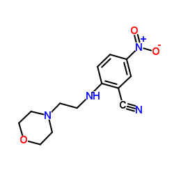 2-(2-Morpholin-4-yl-ethylamino)-5-nitro-benzonitrile Structure