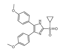 2-cyclopropylsulfonyl-4,5-bis(4-methoxyphenyl)-1H-imidazole结构式