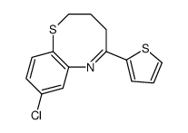 8-chloro-5-thiophen-2-yl-3,4-dihydro-2H-1,6-benzothiazocine Structure