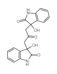 3-hydroxy-3-[3-(3-hydroxy-2-oxo-1H-indol-3-yl)-2-oxo-propyl]-1H-indol-2-one结构式