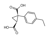 (1R,2S)-1-(4-ethylphenyl)cyclopropane-1,2-dicarboxylic acid Structure