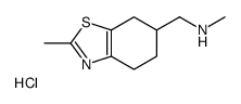 N-methyl-1-(2-methyl-4,5,6,7-tetrahydro-1,3-benzothiazol-6-yl)methanamine,hydrochloride结构式