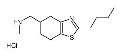 1-(2-butyl-4,5,6,7-tetrahydro-1,3-benzothiazol-5-yl)-N-methylmethanamine,hydrochloride结构式