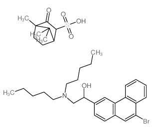 1-(9-bromophenanthren-3-yl)-2-(dipentylamino)ethanol; 4,7,7-trimethyl-3-oxo-norbornane-2-sulfonic acid Structure