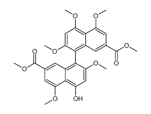 dimethyl 4-hydroxy-2,2',4',5,5'-pentamethoxy-[1,1'-binaphthalene]-7,7'-dicarboxylate Structure