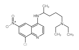 Quinoline, 8-chloro-4-((4-(diethylamino)-1-methylbutyl)amino)-6-nitro- structure