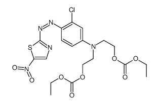 ethyl 5-[3-chloro-4-[(5-nitrothiazol-2-yl)azo]phenyl]-9-oxo-2,8,10-trioxa-5-azadodecanoate结构式