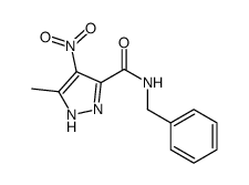 1H-Pyrazole-3-carboxamide, 5-methyl-4-nitro-N-(phenylmethyl)-结构式