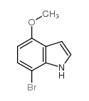 7-溴-4-甲氧基-1H-吲哚结构式