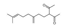 3-(7-methyl-3-methyleneoct-6-en-1-yl)pentane-2,4-dione结构式