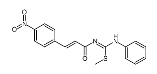 2-Methyl-1-[(E)-3-(4-nitro-phenyl)-acryloyl]-3-phenyl-isothiourea Structure