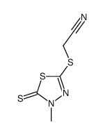 2-[(4-methyl-5-sulfanylidene-1,3,4-thiadiazol-2-yl)sulfanyl]acetonitrile Structure