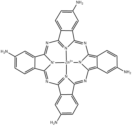 (SP-4-1)-[29H, 31H-酞菁-2, 9, 16, 23-四胺基(2-)-κN29, κN30, κN31, κN32]锌结构式