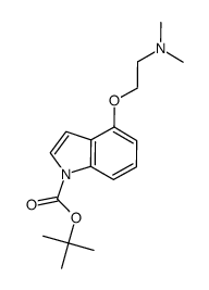 4-(2-N,N-dimethylamino-ethoxy)-1H-boc-indole结构式