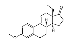 (+/-)-13-Ethyl-3-methoxygona-1,3,5(10),9(11)-tetraen-17-on结构式