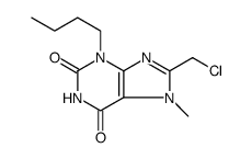 1H-Purine-2,6-dione, 3-butyl-8-(chloromethyl)-3,7-dihydro-7-methyl Structure