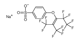 sodium 4-[[3,3,3-trifluoro-1-(pentafluoroethyl)-2-(trifluoromethyl)prop-1-enyl]oxy]benzenesulphonate结构式