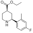 ETHYL CIS-2-(4-FLUORO-2-METHYLPHENYL)PIPERIDINE-4-CARBOXYLATE picture