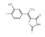4-Thiazolidinone,5-[1-(4-chloro-3-hydroxyphenyl)ethylidene]-2-thioxo-结构式