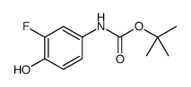 Carbamic acid, N-(3-fluoro-4-hydroxyphenyl)-, 1,1-dimethylethyl ester结构式