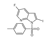 5-Fluoro-2-iodo-1-[(4-methylphenyl)sulfonyl]-1H-pyrrolo[2,3-b]pyr idine Structure