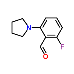 2-fluoro-6-pyrrolidin-1-ylbenzaldehyde结构式