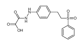 2-[2-[4-[2-(benzenesulfonyl)ethyl]phenyl]hydrazinyl]-2-oxoacetic acid结构式