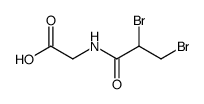N-(2,3-dibromo-propionyl)-glycine Structure