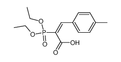 (E)-2-diethoxyphosphoryl-3-(p-tolyl)acrylic acid结构式