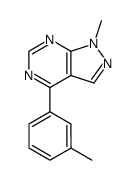 1-methyl-4-(m-methylphenyl)pyrazolo(3,4-d)pyrimidine Structure