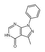 3-methyl-1-phenyl-1,5-dihydro-4H-pyrazolo[3,4-d]pyrimidin-4-one Structure