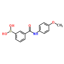 (3-((4-Methoxyphenyl)carbamoyl)phenyl)boronic acid structure